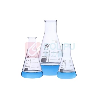 蜀牛 三角烧瓶 B-001021-10 B-001021-10 高硼硅玻璃;化学性质稳定;耐腐蚀强;表面光滑;透光率高;常用于实验或液体存放 25mm 54mm 50ml 不带把手 无盖 高硼硅玻璃