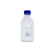 化科 螺口试剂瓶 螺口试剂瓶-高硼硅玻璃-1000mL 透明 带蓝盖 1000ml 1000mL/瓶 瓶