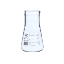 蜀牛 三角烧瓶 B-030501 B-030501 广口 10mL 29mm 50mm 50ml 不带把手 无盖 高硼硅玻璃 三角烧瓶 86mm 10个/盒 盒