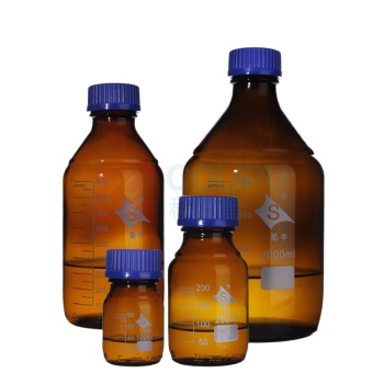 蜀牛 螺口试剂瓶 B-006401-20 B-006401-20 蓝盖 玻璃 螺纹 蓝色 透明 螺口试剂瓶 100ml 20个/盒 盒