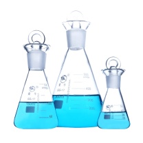 蜀牛 三角烧瓶 B-001102-10 B-001102-10 高硼硅玻璃;透明 25mL 65mm 100ml 不带把手 带盖 高硼硅玻璃 三角烧瓶 114mm 10个/盒 盒