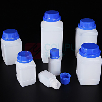 垒固 塑料方瓶蓝盖HDPE(带内盖) S-001304 500ml