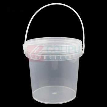 冰禹 BYA-153 透明水桶 塑料桶 密封打包桶 食品级小水桶涂料桶 2L带提手 BYA-153 2L