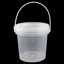 冰禹 BYA-153 透明水桶 塑料桶 密封打包桶 食品级小水桶涂料桶 2L带提手 BYA-153 2L