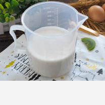 千团精工 量杯1L食品级PP塑料厨房烘焙水杯 大号耐高温牛奶刻度杯 1000ml 
