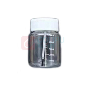 腾辉卓华 广口塑料瓶 带毛刷 50ml 高6.7cm*宽4.2cm 口径3.5cm 