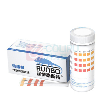 润博泰斯特 硫酸根离子检测试纸 250-1600mg/L 50条