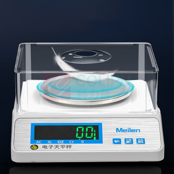 Meilen 美琳分析电子天平 300g/0.001g 送防风罩+砝码(圆盘) MTQ300D