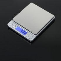 安赛瑞 实验室电子秤 6D00029 款式:充电中文款2KG/0.1 材质:不锈钢秤面+ABS注塑秤身 尺寸:127x106x19mm