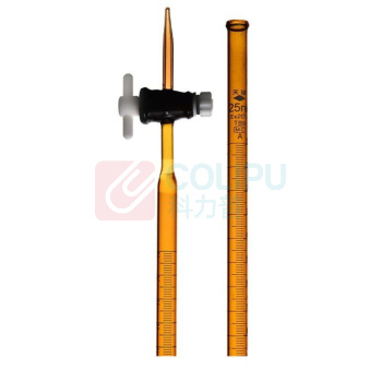 天玻 TIANBO 四氟滴定管 棕A级 50ml 分度值0.1ml