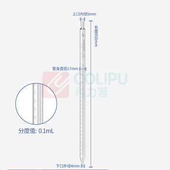 湘玻 环标刻度移液管吸量管 50mL