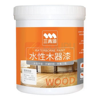 三青 水性木器漆清漆 家具翻新漆 刷门窗衣柜油漆木用涂料 透明半哑光1KG