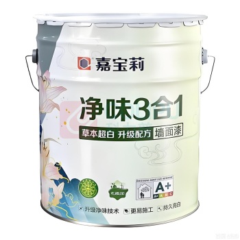 嘉宝莉 乳胶漆 KRM3232 亮白净味3合1墙面漆6.4kg/桶
