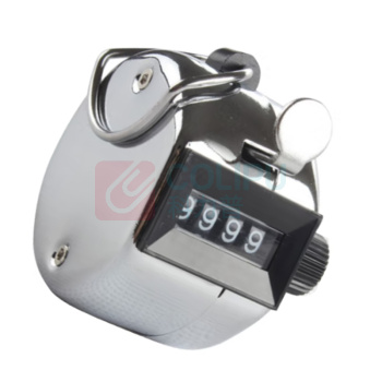 OSTRAVAR 机械式手动金属计数器 尺寸：4.5cm*3cm 进行十进按动计数器 (银色)