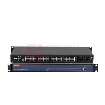 迈威 工业串口服务器 Mport3232-2AD220 【千兆光电复用口】