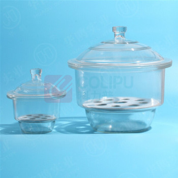海斯迪克 HYSTIC 玻璃干燥器 生物实验透明附瓷板干燥用具 HKCL-193 100013059091 150mm (透明)