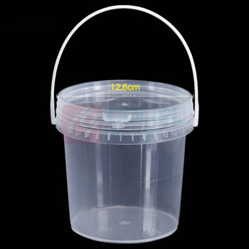 冰禹 BY-5052 透明水桶塑料桶 密封打包桶 食品级包装桶涂料桶 1L透明 100009509366