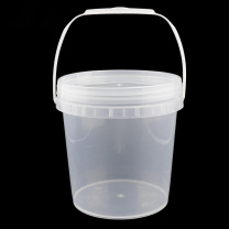 冰禹 BYA-153 透明水桶 塑料桶 密封打包桶 食品级小水桶涂料桶 3L带提手 BYA-153 3L (透明)