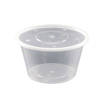 安赛瑞 一次性饭盒打包盒 24978 450ML 加厚透明 圆形 300个装 (透明) (300个装)
