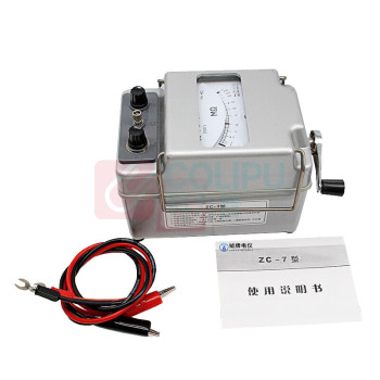 钺牌电仪 手摇式电阻测试仪 手动电阻摇表 ZC-7型 2500V 2500MΩ 