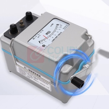 德钺 手摇式电阻测试仪 手动电阻摇表 ZC-7型 2500V 2500MΩ