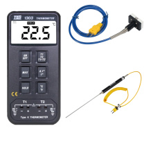 泰仕 接触式测温仪 TES-1303 分辨率0.1℃/℉ 工业用(不含检测)(含探头*2)