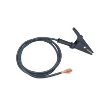 璐克斯 带线鳄鱼夹测试线 2m 4平方 (黑色) 货期24天