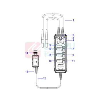 CYBERTEK 示波器电压探头高压差分探头 HVP6150H(1500Vpk/500MHz)