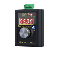 FNIRSI 高精度手持电压电流信号发生器 SG-002 正负0-12V/0-4-24mA (黑色) 内置 锂电池 可充电