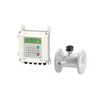 道盛 白壁挂分体管段式超声波流量计 TUF-2000SW-DN40(PN16) 法兰连接 碳钢管段 含10m线 铸铝壳主机 管段:碳钢 温度-30~160℃,标配1路OCT,1路继电器,1路4-20mA,1路RS485 不含配对法兰、密封垫、螺栓