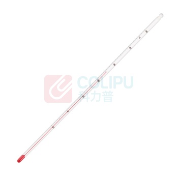 匡建仪表 玻璃温度计 红水玻璃棒测温仪 -10+50℃