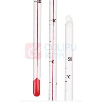 匡建仪表 玻璃温度计 红水玻璃棒测温仪 -10+50℃
