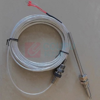 科威弘达 端面铂热电阻 WZPM2-002 测量金属头为Ф6.5*20 L=10M A级 50-200℃ 双螺钉安装方式