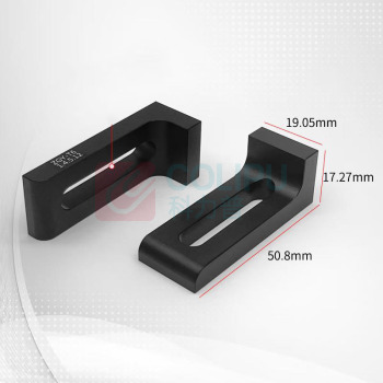 DYQT 压板 ZGY-T6 L型压板带M6通孔,图纸 铝合金,黑色