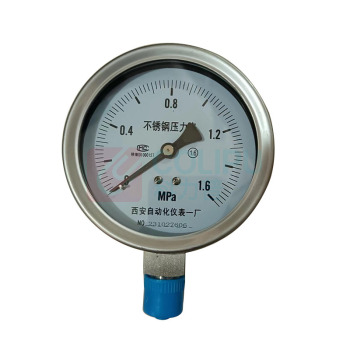 秦仪 不锈钢压力表 0-1.6MPa 1.6级 M20*1.5 Y-100BF 