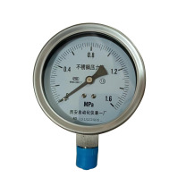 秦仪 不锈钢压力表 0-1.6MPa 1.6级 M20*1.5 Y-100BF 