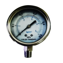 亿川 压力表 接头螺纹直径12.5mm 表盘直径60mm 量程0-5KG/cm2