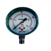 亿川 压力表 接头螺纹直径12.5mm 表盘直径65mm 量程0-16KPa