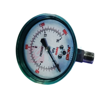 亿川 压力表 接头螺纹直径12.5mm 表盘直径65mm 量程0-16KPa