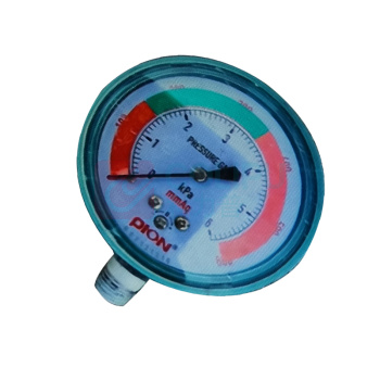 亿川 压力表 接头螺纹直径12.5mm 表盘直径65mm 量程0-6KPa