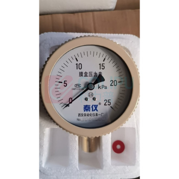 秦仪 膜盒压力表(含检测报告) YE-100 0-25kpa 2.5级
