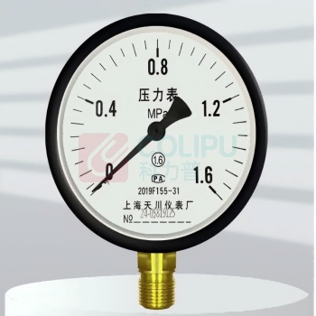 上海天川 真空表 Y100(-0.1-0MPa)螺纹 M20*0.5