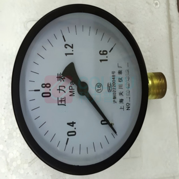 上海天川 真空表 Y100(-0.1-0MPa)螺纹 M20*0.5