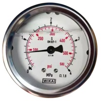 Wika 不锈钢轴向压力表 EN 837-1 Y60. 0-4MPa/580psi 耐震1.6级 无检测报告