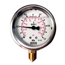 Wika 不锈钢轴向压力表 EN 837-1 Y60, 0-1MPa/145psi 耐震1.6级 不含检测报告