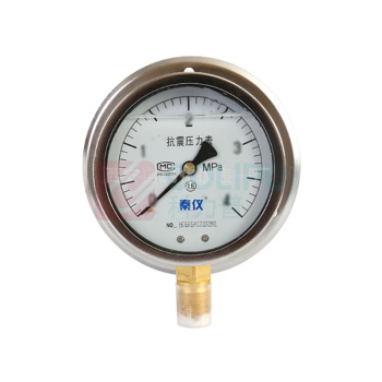 秦仪 60直径径向不锈钢充油型压力表定制 YTN-60BF /-0.1MPa-0.15MPa