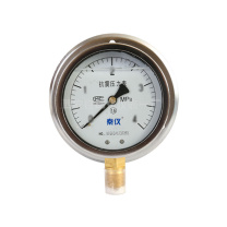 秦仪 60直径径向不锈钢充油型压力表定制 YTN-60BF /-0.1MPa-0.15MPa