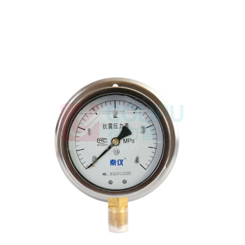 秦仪 60直径径向不锈钢充油型压力表定制 YTN-60BF /-0.1MPa-0.15MPa