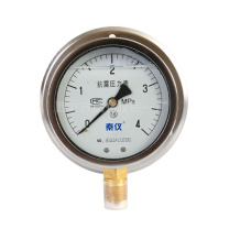 秦仪 100直径径向不锈钢充油型压力表定制 YTN-100BF /0MPa-4MPa