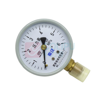 秦仪 60直径径向不锈钢压力表定制 Y-60BF /0MPa-6MPa